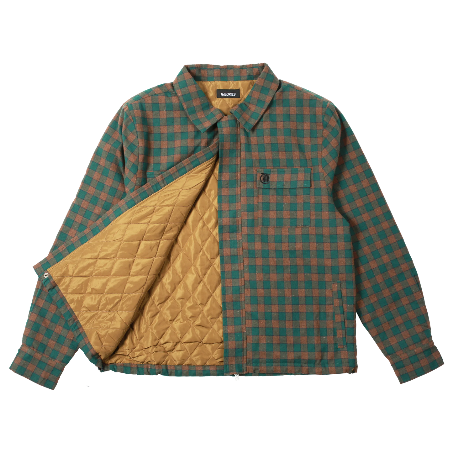 Lantern Quilted Flannel, Green