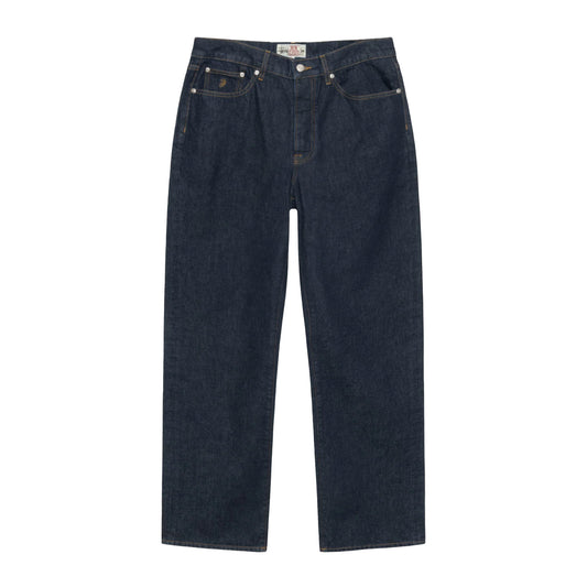 Relaxed Denim Jeans, Rinsed Indigo