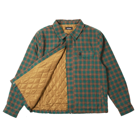 Lantern Quilted Flannel, Green